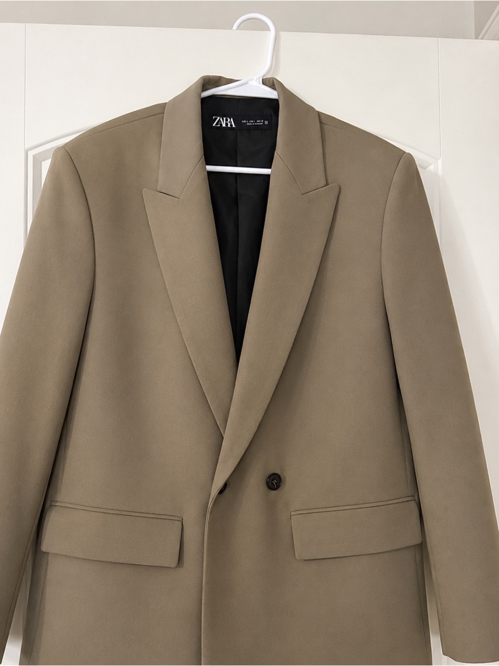 Zara Women’s Khaki Single-Breasted Sport Coat
